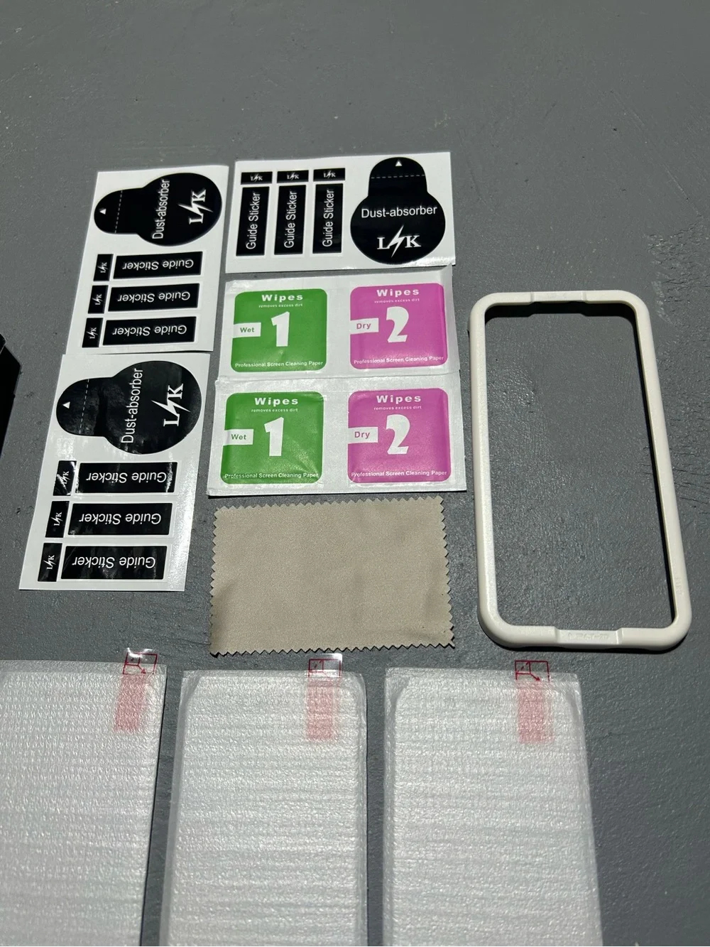 3 Pack - Glass Screen Protector for iPhone SE with Installation Kit